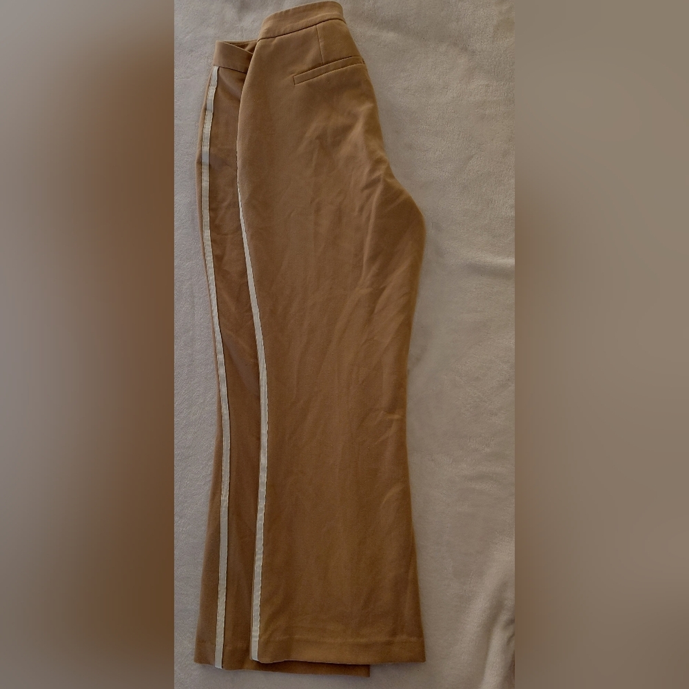 Tan Pants with White Stripe